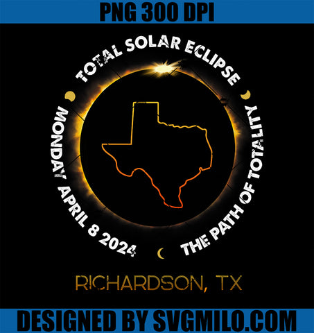 RICHARDSON PNG, Texas Total Solar Eclipse 2024 PNG