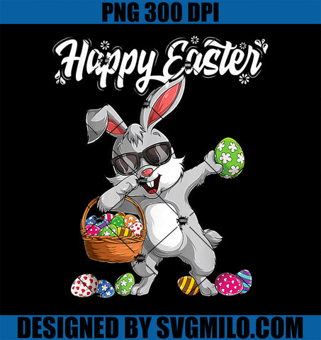 Rabbit Happy Easter PNG, Dabbing Rabbit Easter Day Eggs Dab PNG