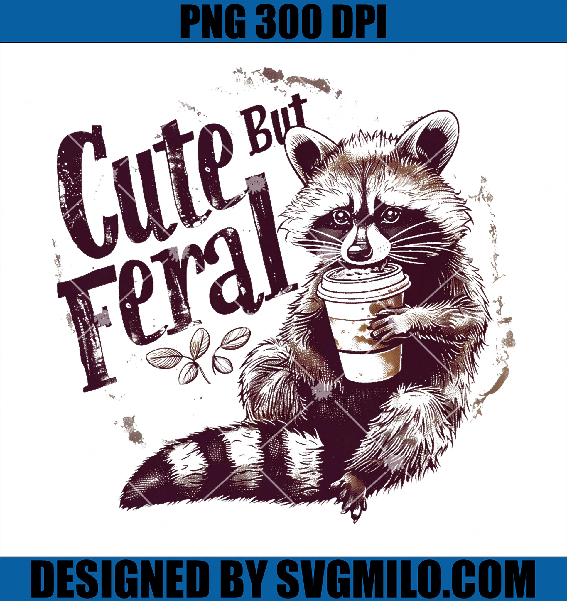 Raccoon Cute But Feral PNG