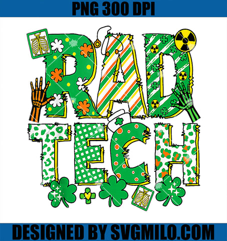 Rad Tech Nurse St. Patrick's Day PNG, Shamrock Radiologist PNG