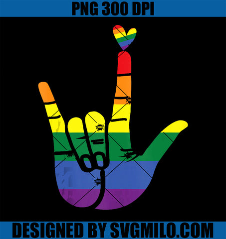 Rainbow Rock Hand Sign Pride Punk Gay Flag LGBTQ PNG