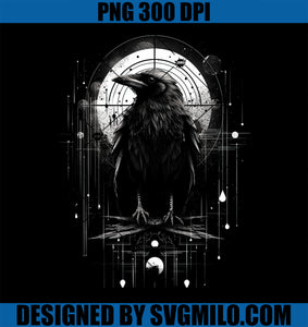 Raven Crow Dark Bird Witchcraft Omens Midnight PNG