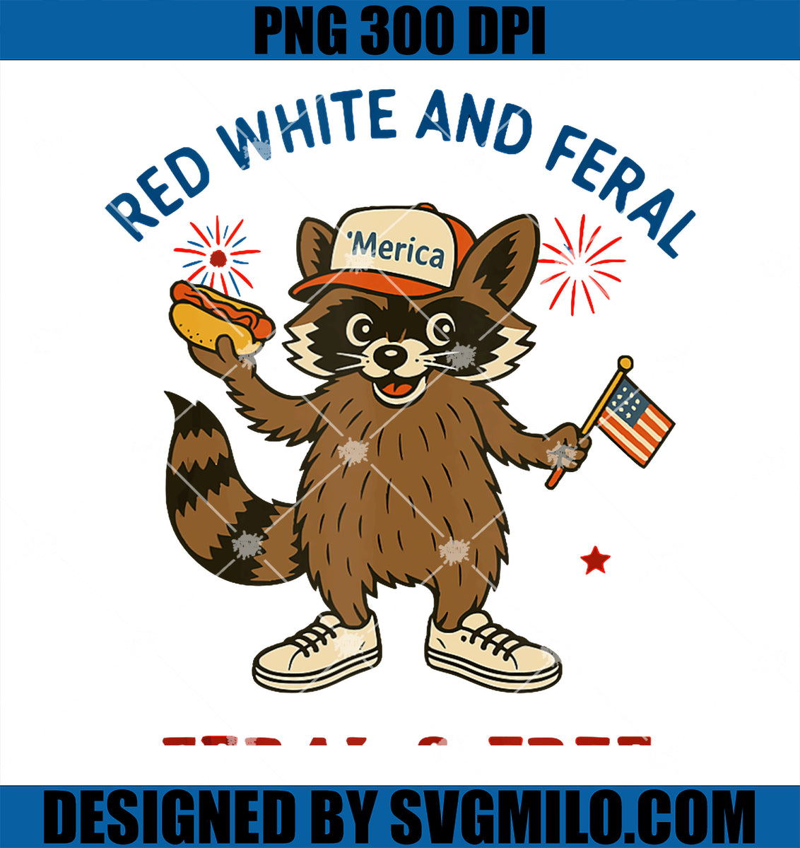 Red Rascal Flag RedWhiteAndFeralPatrioticRacoonFeralAndFreePNG_4thJulyPNGcopy_1200x1200 ...