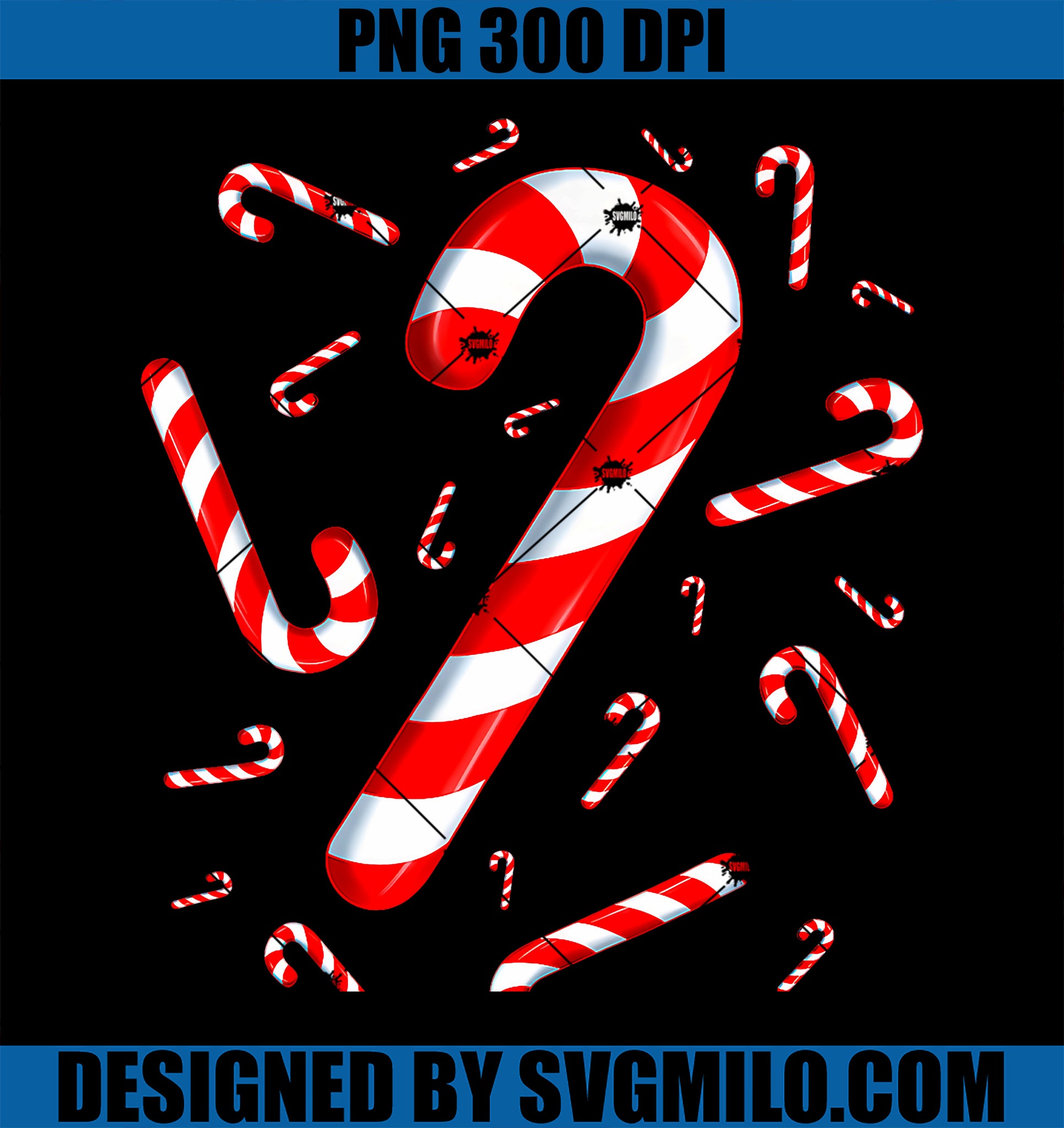 Red and White Candy Cane Santa Christmas Funny Xmas Lights PNG