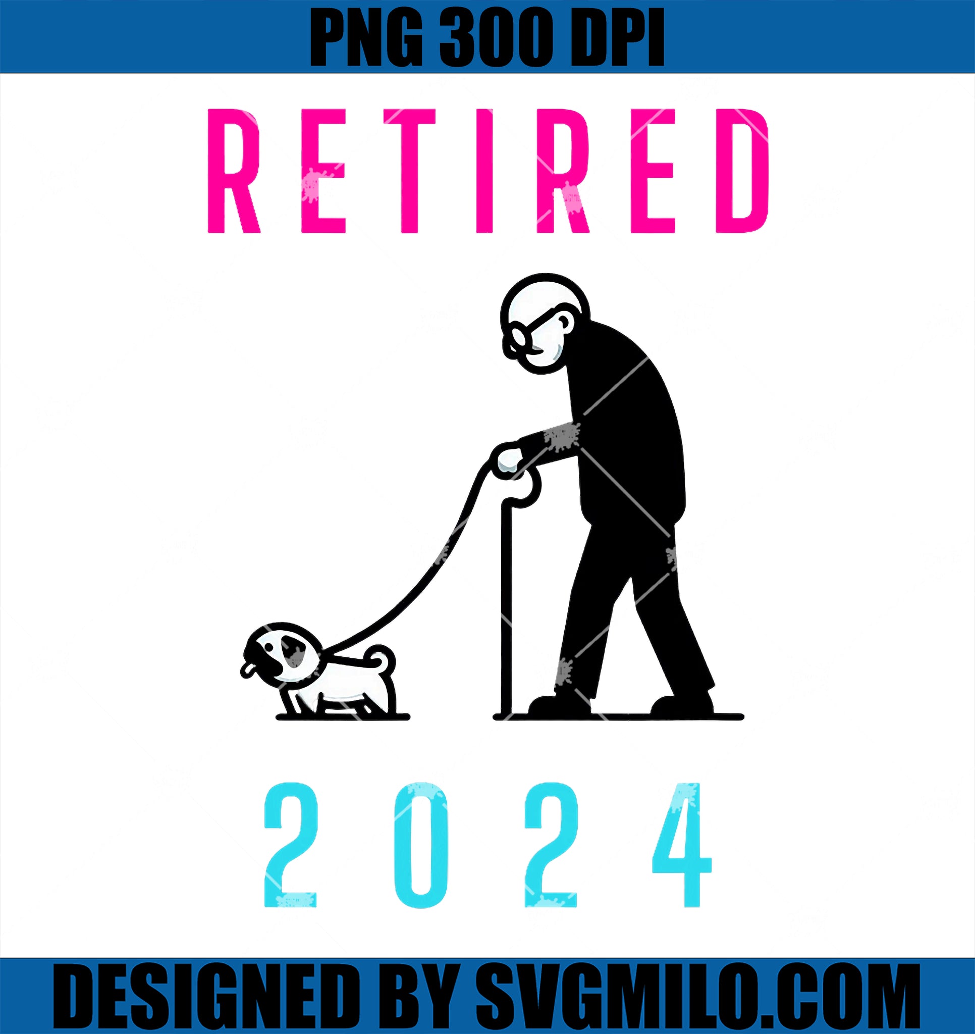 Retired 2024 Pug Owner Retirement PNG