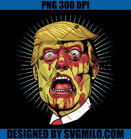 Retro Trump Halloween PNG, Trump Horror Halloween PNG