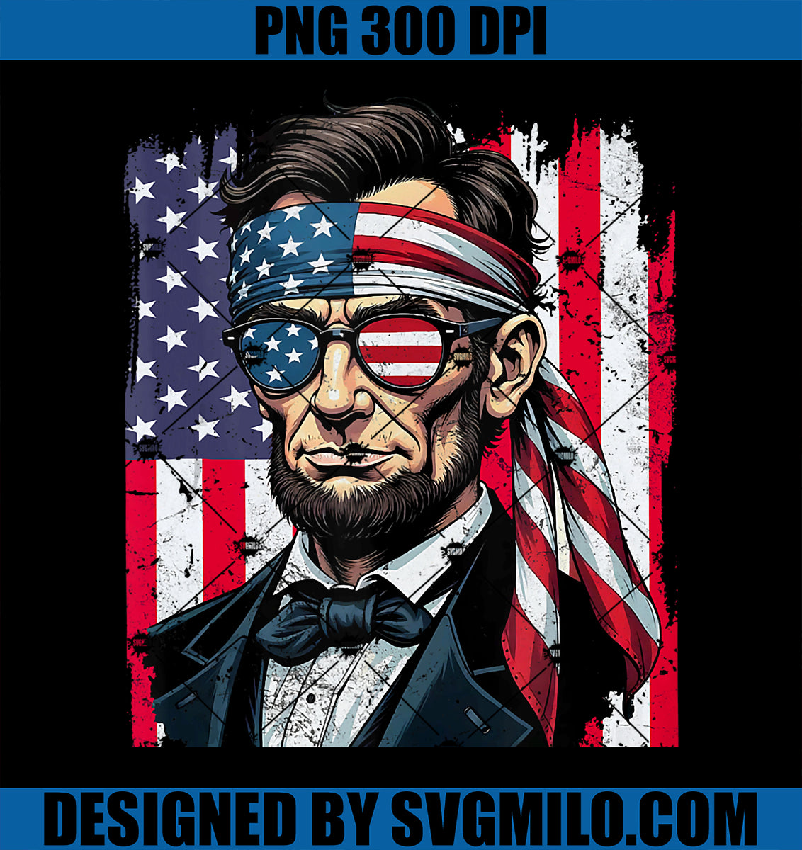 Retro4thOfJulyLincolnAmericanFlagPNG_SunglassesVIntagePNGcopy_1200x1200 ...