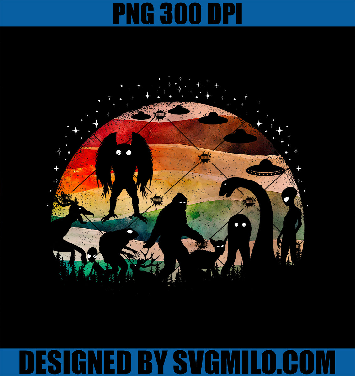 RetroCryptidPNG_FunnyBigfootMothmanAndAliensCryptozoologyPNGcopy ...