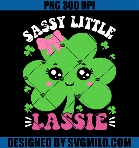 Retro Cute St Patricks Day PNG, Sassy Little Lassie PNG