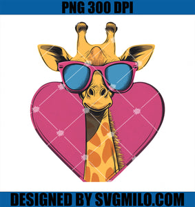 Retro Giraffe Men Women Kids Valentines Day Funny Giraffe PNG