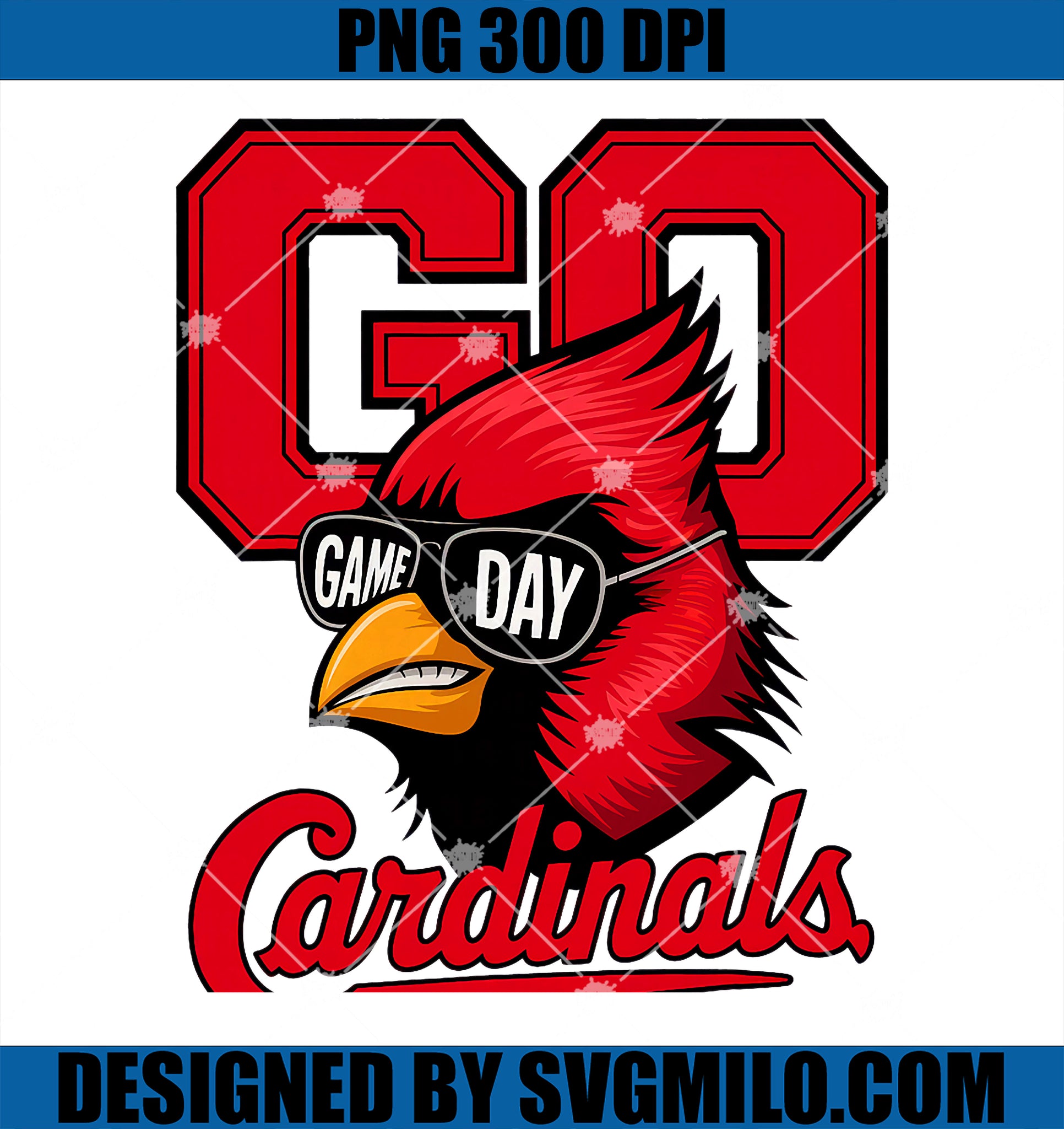 Retro Go Cardinals PNG, Game Day Gifts PNG