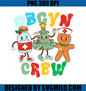 Retro Groovy Obgyn Crew Christmas Tree Latte Drink Ob Gyn PNG