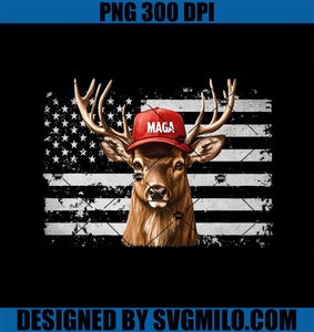 Retro Hunting Maga Camouflage USA Flag Deer Hunting Season PNG