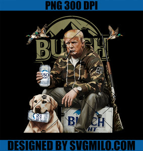 Retro Trump Hunting Deer Funny Beer Drinking Hunting ON BACK PNG