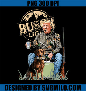 Retro Trump Hunting Deer Funny Beer Drinking Hunting ON BACK PNG