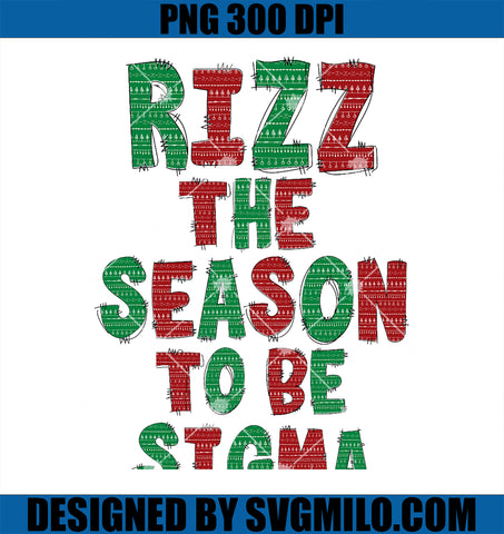 Rizz The Season - Funny Gen Alpha Slang Christmas Teacher PNG