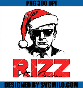 Rizz The Season Christmas Humorous Trump 2024 Santa Rizzler PNG