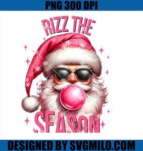 Rizz The Season Funny Christmas Rizzmas Pink Santa Rizzler PNG