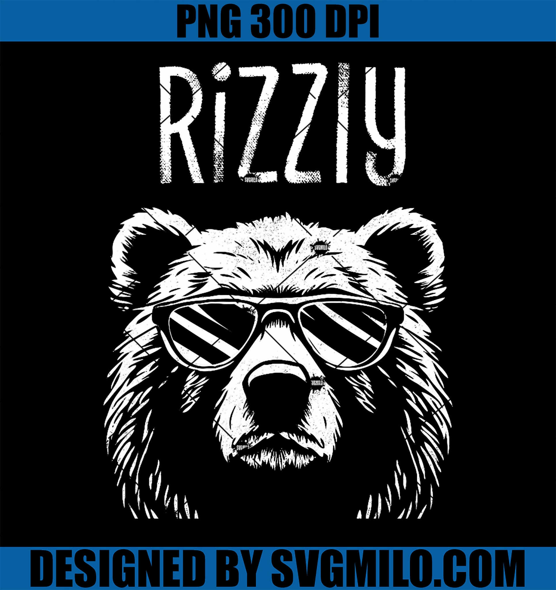 Rizzly Bear Rizz Grizzly Charisma Awesome Cool Sunglasses PNG