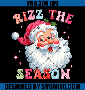 Rizz the Season Funny Christmas Rizzmas Santa Claus Rizzler PNG