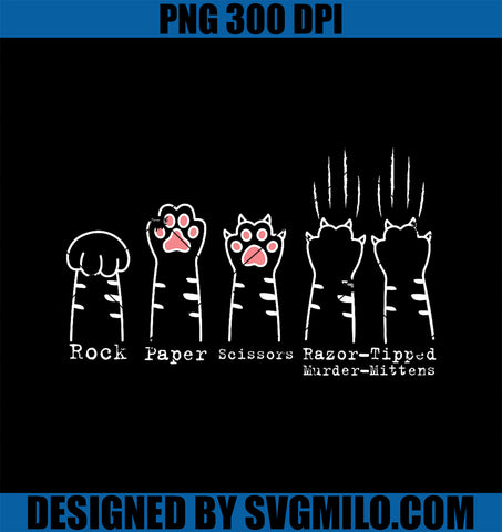 Rock Paper Scissors Cat Funny Kitten Cute Paw PNG