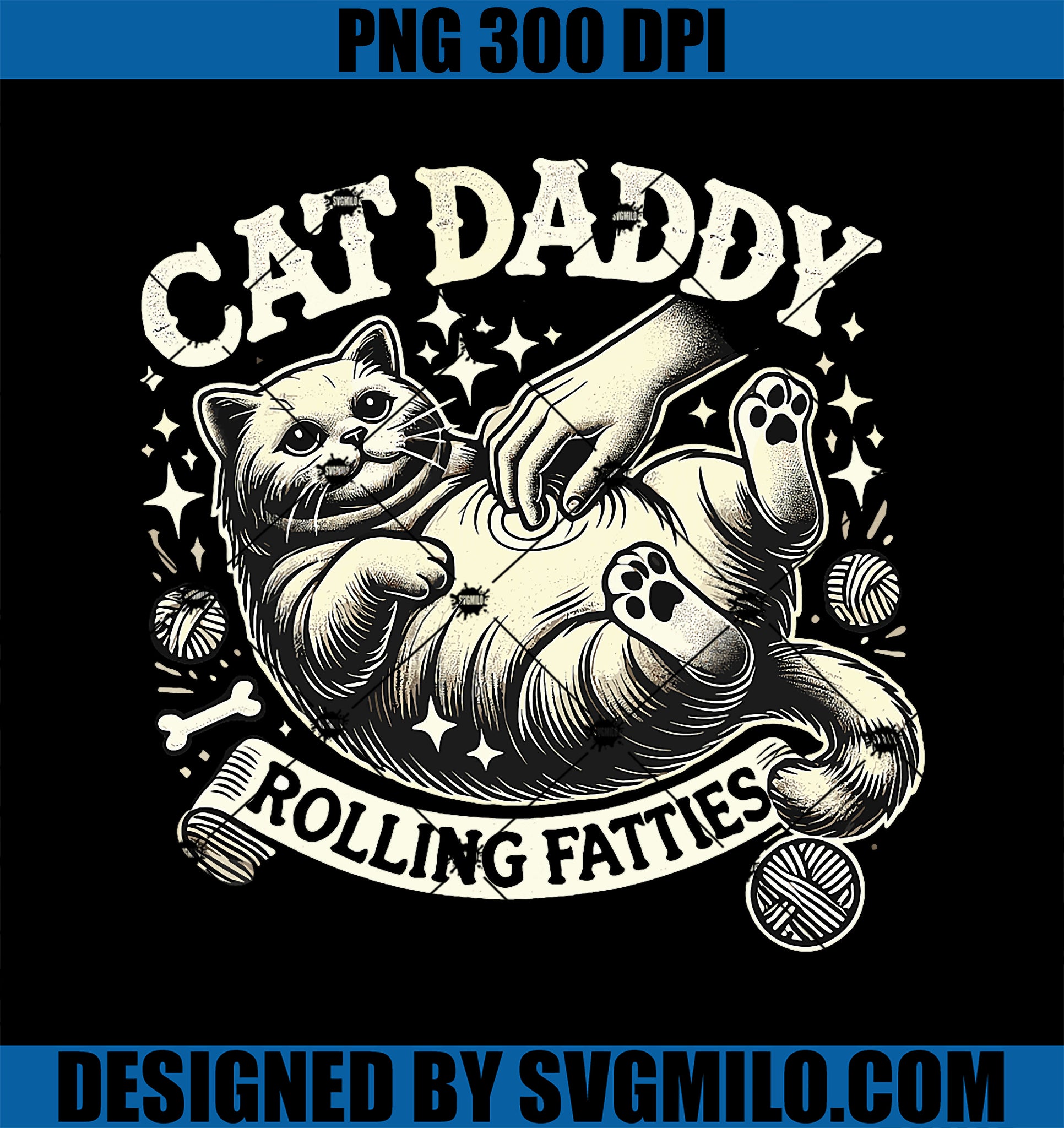 Rolling Fatties Cat PNG, Funny Cute Cat Lover Kitten Owner Kitty PNG