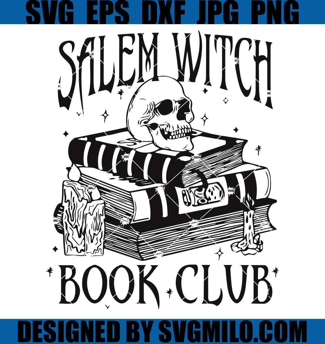 Salem Witch Book Club Halloween SVG, Book Halloween SVG, Salem Witch Book SVG