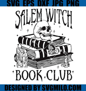 Salem Witch Book Club Halloween SVG, Book Halloween SVG, Salem Witch Book SVG