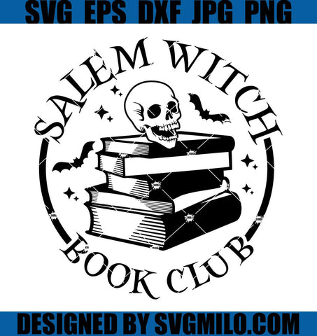 Salem Witch Book Club SVG, Book Club SVG, Book Reader SVG