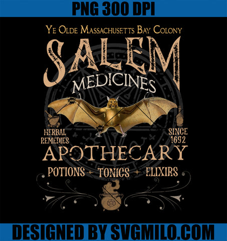 Salem Medicines Apothecary Witch Spooky Season Halloween PNG