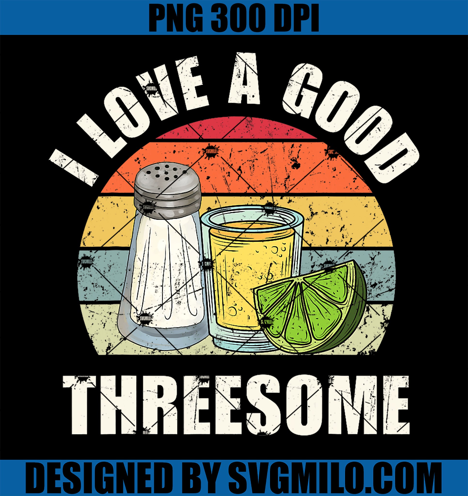 Salt Tequila Lime Love A Good Threesome PNG, Humor Bartender PNG