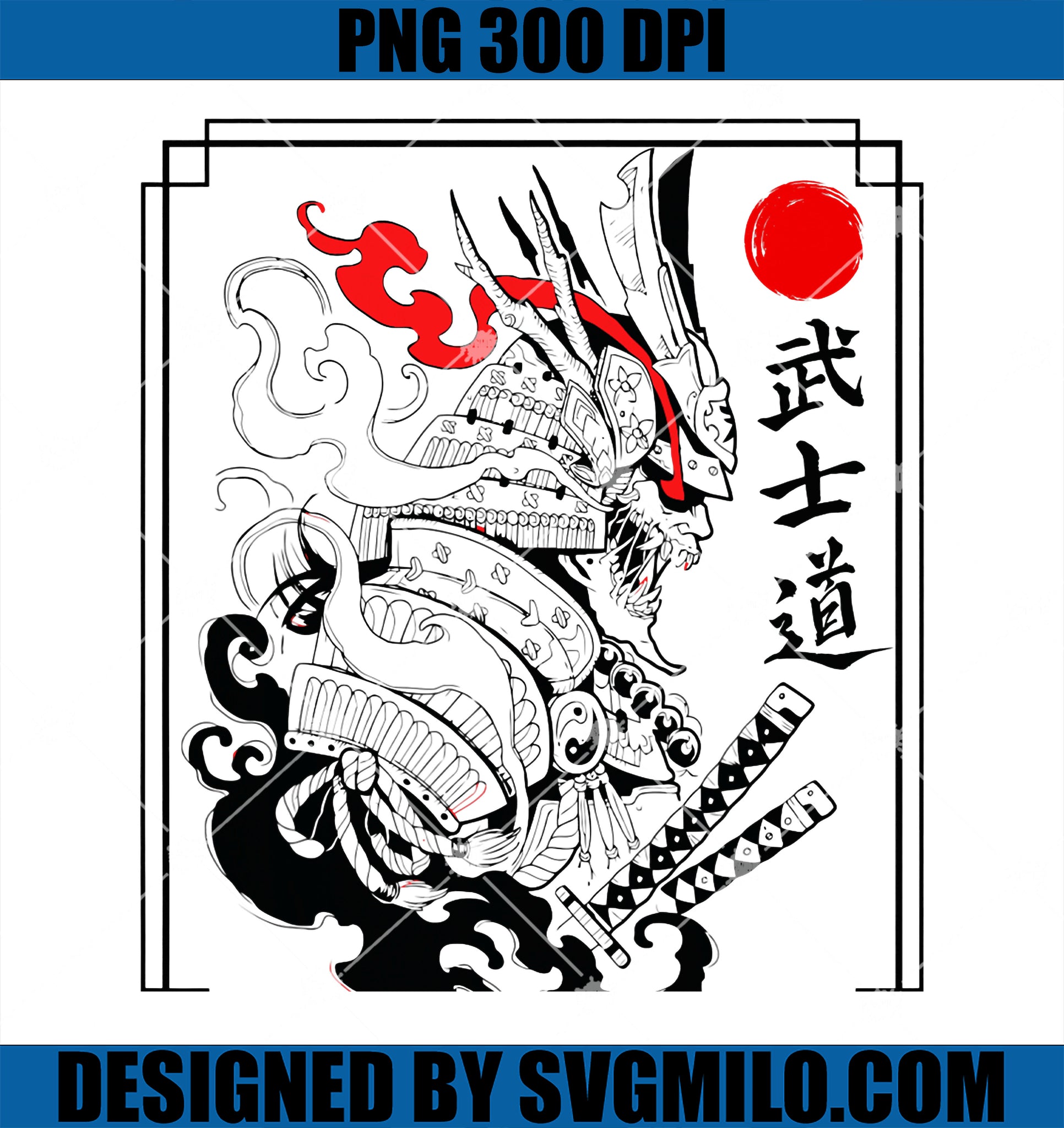 Samurai Bushido Warrior Japanese PNG, Katana sword PNG