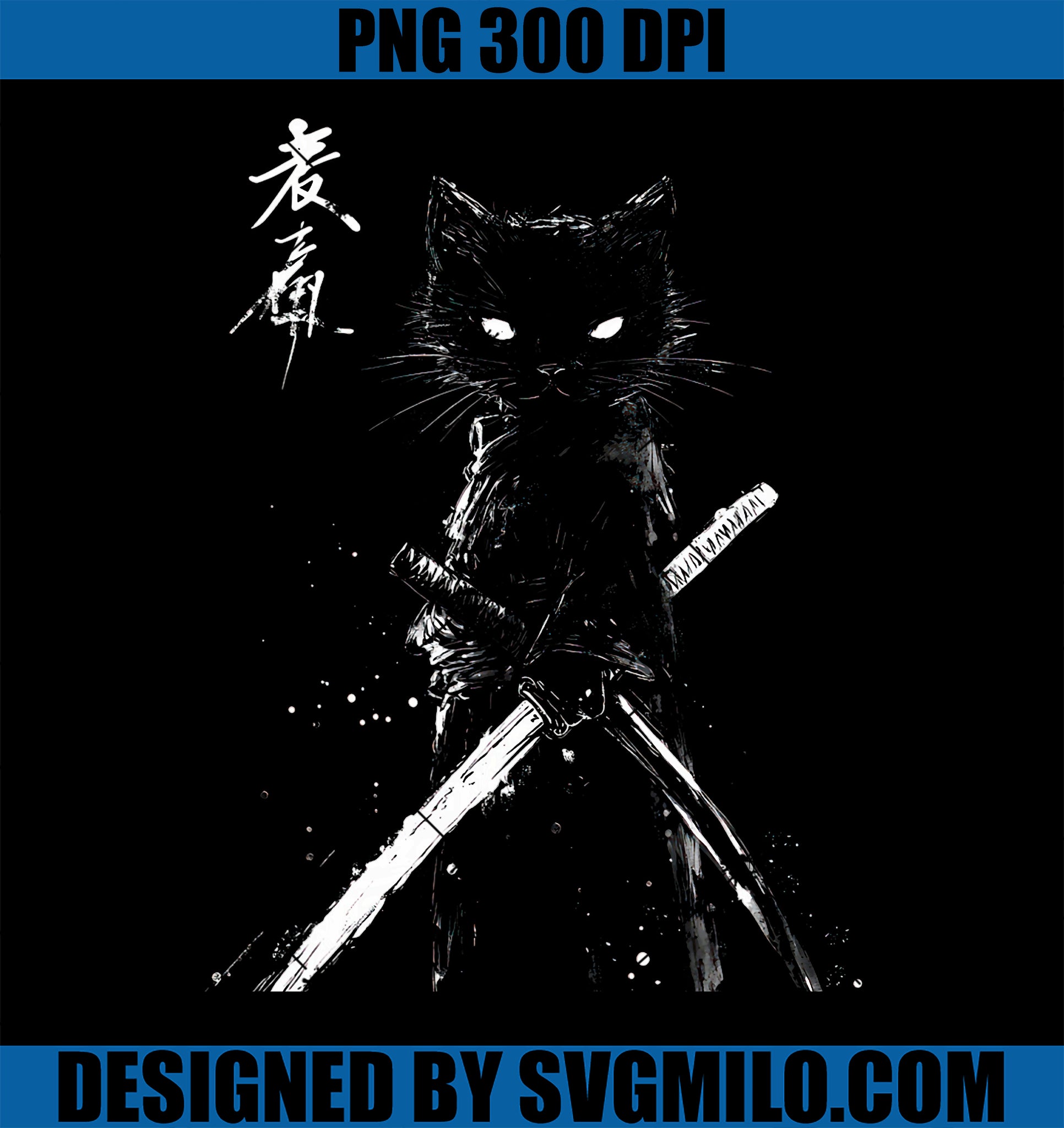 Samurai Cat Ukiyo-e Art PNG, Vintage Japanese Warrior Aesthetic PNG
