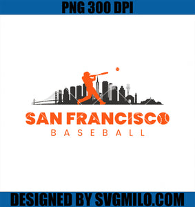 San Francisco Baseball Minimalist PNG