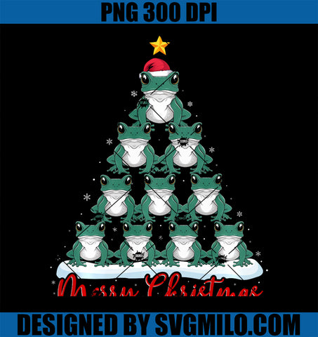 Santa Hat Ugly Xmas PNG, Funny Poison Dart Frog Christmas Tree PNG