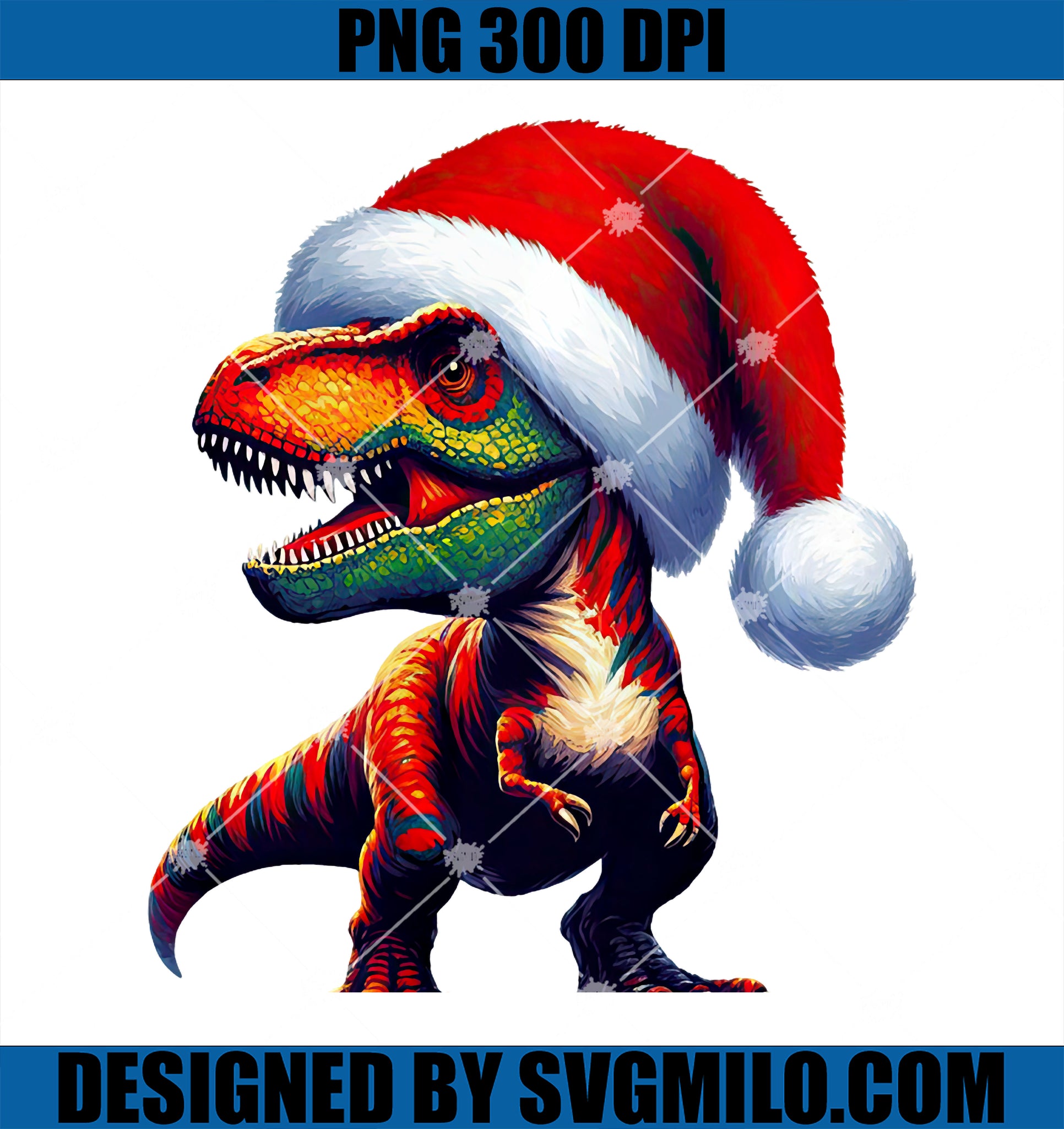 Santa T Rex Christmas Dinosaur Xmas Dino Lover PNG