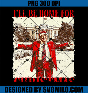 Santa Trump PNG I’ll Be Home For Christmas 2024 PNG