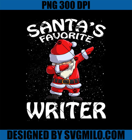 Santa's Favorite Writer Christmas PNG, Santa Xmas PNG