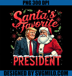 Santa_s Favorite President Christmas Funny Trump PNG