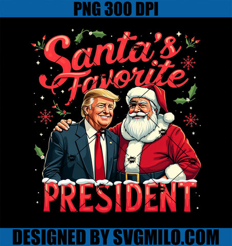 Santa_s Favorite President Christmas Funny Trump PNG