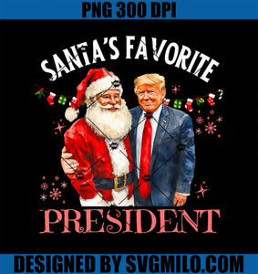 Santa_s Favorite President Christmas Trump 47th President PNG