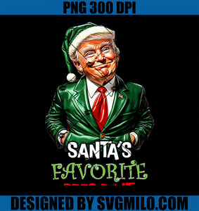 Santa_s Favorite President PNG, Funny Santa Trump 2024 Christmas PNG