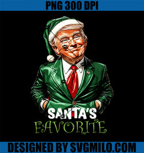 Santa_s Favorite President Santa Elf Trump 2024 Christmas PNG