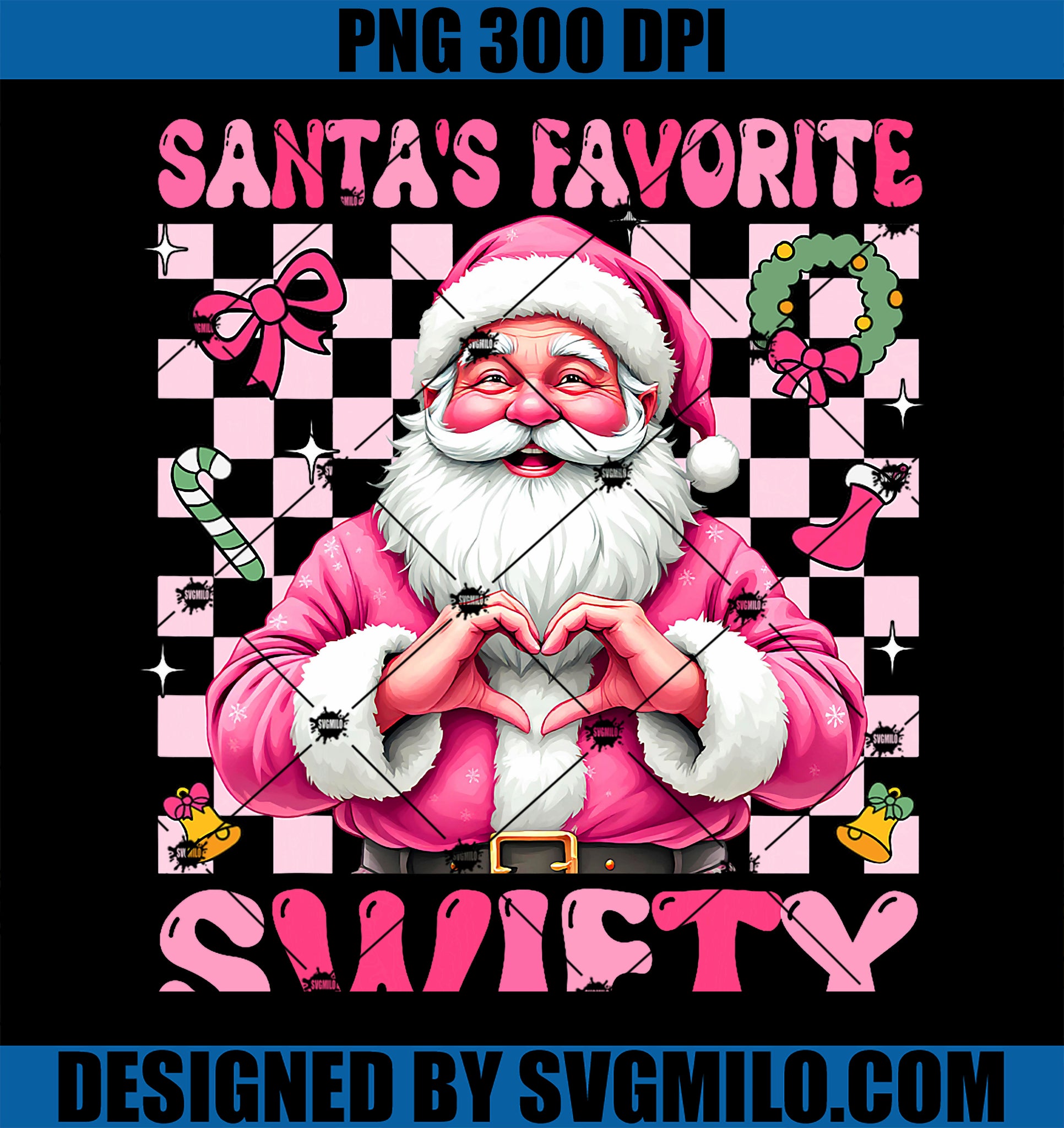 Santa_s Favorite Swifty Merry Christmas Groovy PNG