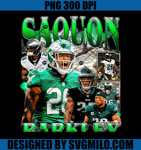 Saquon Eagles Vintage Barkley PNG, Foot Ball PNG