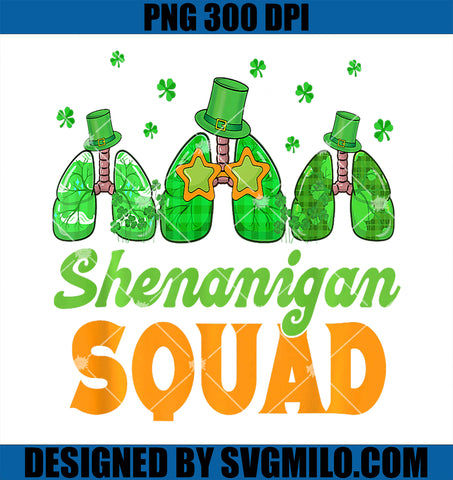 Shenanigan Squad PNG, Lung Respiratory Therapy St. Patricks Day PNG