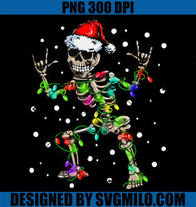 Skeleton Merry Christmas PNG, Fairy Lights  Christmas PNG