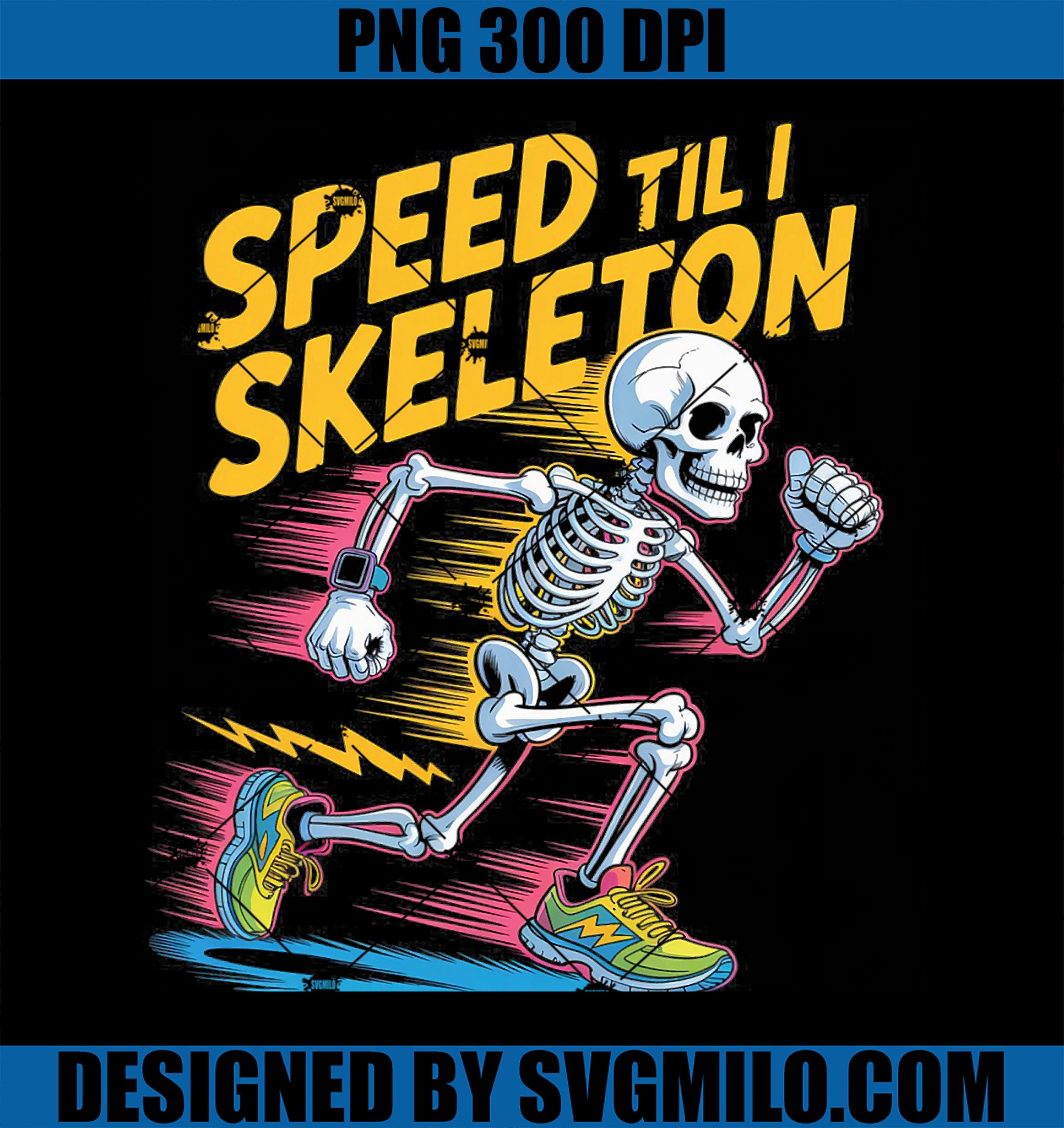 Skeleton Sprinting PNG, Design Bold Motion Aesthetic Runners PNG