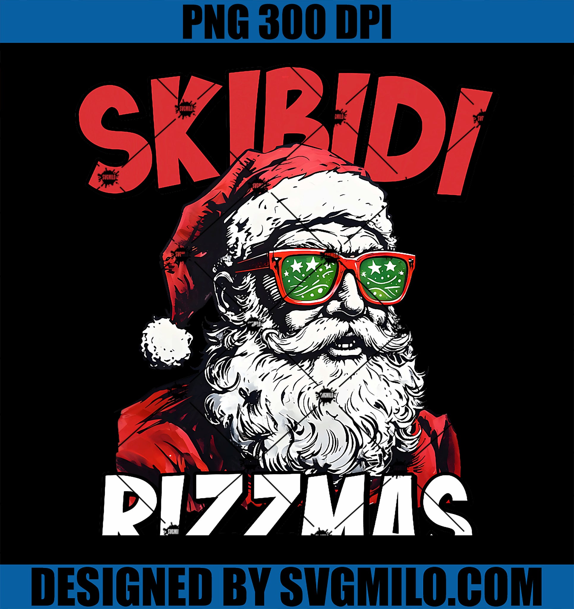 Skibidi Rizzmas Christmas PNG