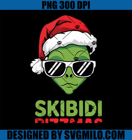 Skibidi Rizzmas Christmas Rizz Funny Alien Xmas PNG